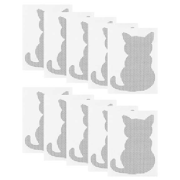 10Pcs Cartoon Animal Window Screen Patch Self-Adhesive Screen Tears Holes Cover Screen Door Fiberglass Mesh Repair Tape Kit