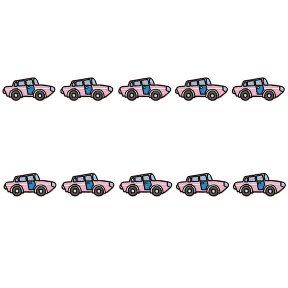 10Pcs Cartoon Car Iron On Patches For Kid Clothing Jackets Backpacks Decoration