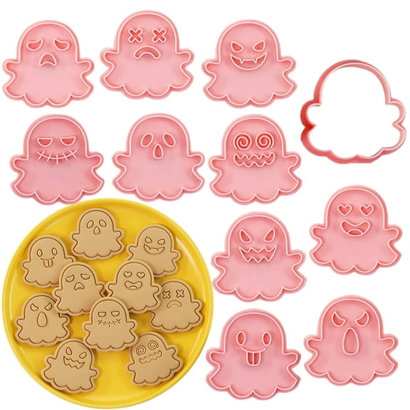 10Pcs Cartoon Ghost Cookie Mould Halloween Cookie Mould Cookie Cutter Pressing Tool Baking Mould Baking Shop Use