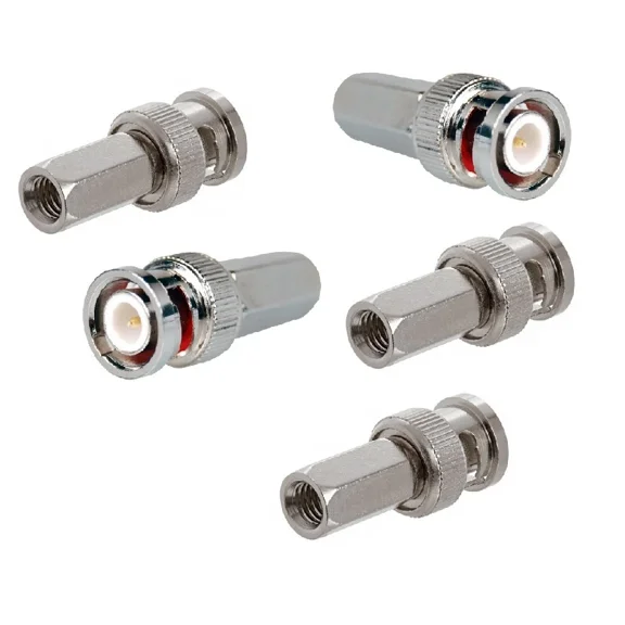 10Pcs Cctv Bnc Twist On Connector Rg59 Coax Cable Adapter For Security Camera
