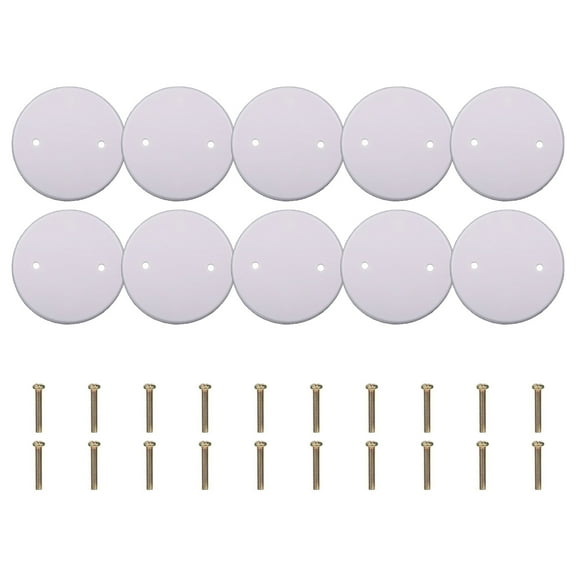 10Pcs Ceiling Cover Plate Flat Round Cover Plates Electrical Junction Box Outlet Panel Wall Hole Caps Enduring
