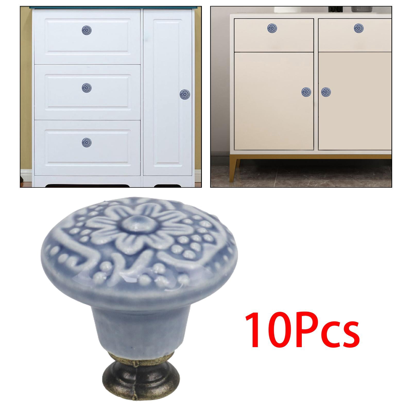 Vintage Ceramic Brass Drawer Pulls Antique Bird Cabinet Handles Pulls Knobs For Dresser Furniture Cabinet Door Handles Furniture Hardware