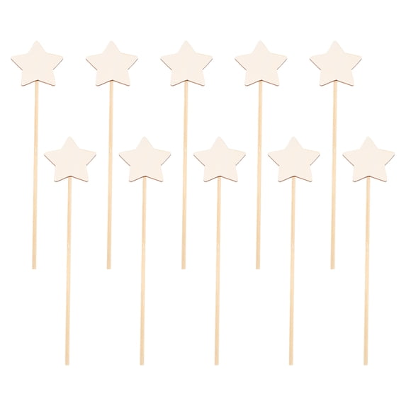 10Pcs Children Fairy Wands DIY Fairy Wands Star Shape Fairy Sticks Unpainted Fairy Wands