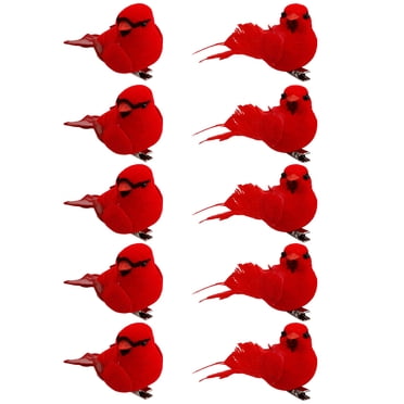 24/48 Pcs Christmas Red Cardinal Brooch Pins - Small Enamel Bird Pins For Sweaters, Hats, Gifts