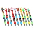 10Pcs Christmas Multicolor Pen 4-Color-in-1 Writing Pen Retractable ...