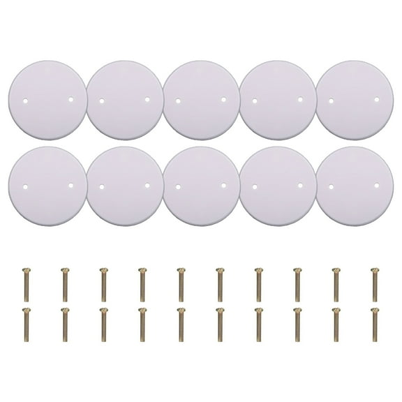 10Pcs Circular Ceiling Blanks Up Covers Flat Plate Round Electrical Box Blanks Cover Plates Enduring