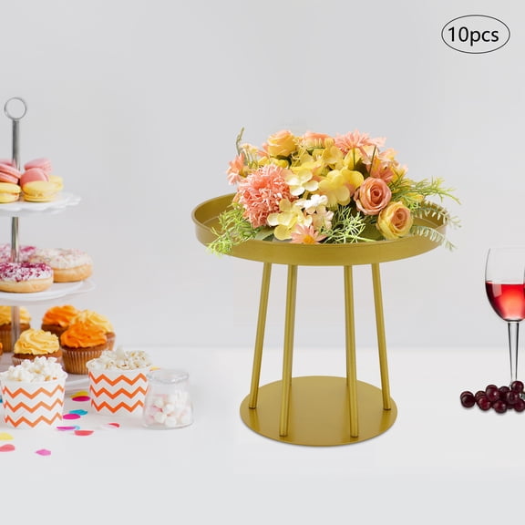 10Pcs Circular Flower Stands, Wedding Flower Stand, Flower Stand for Wedding Home Decor Photography Background