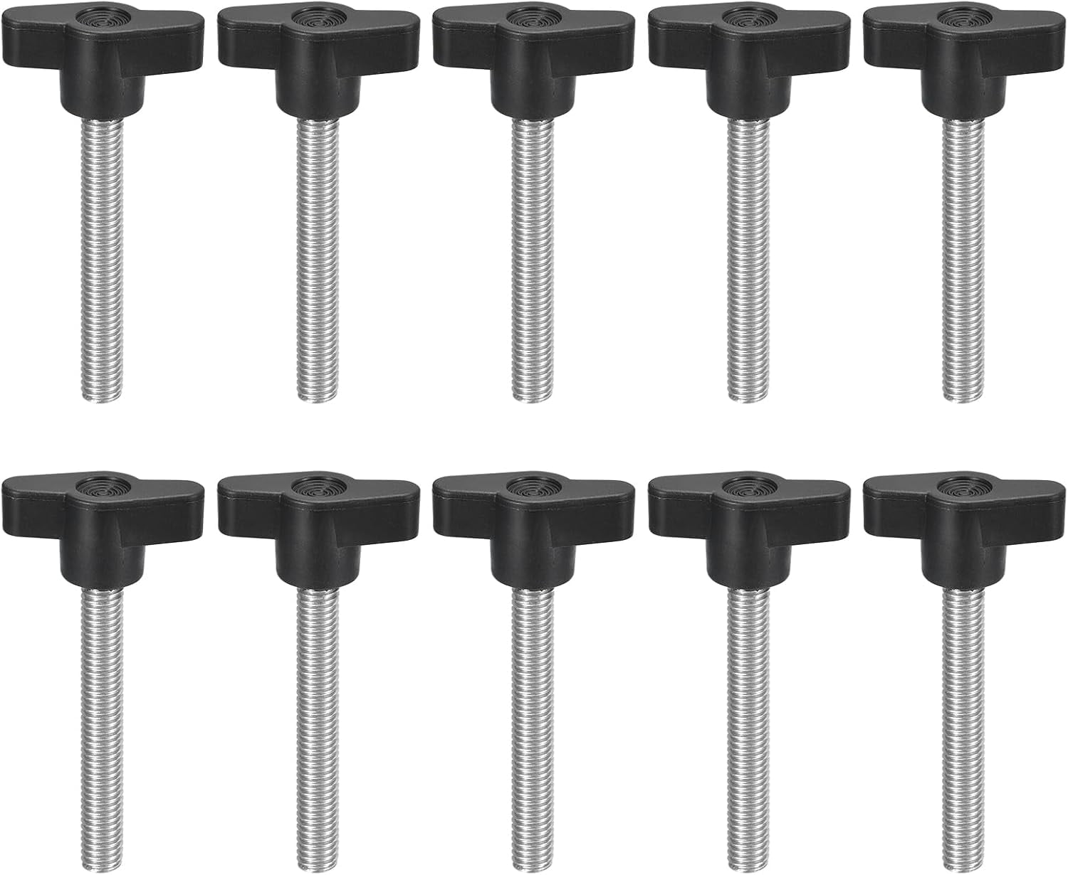 Uxcell 35Pack 5 Sizes Metric 304 Stainless Steel T Shaped Clamping Screw Knob M6x12 20 30 40 50mm