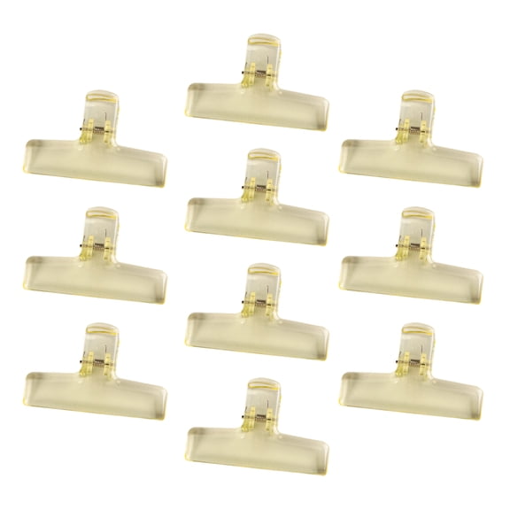 10Pcs Clear Acrylic Binder Clip Paper Clamp for Bag Photo Drawing Board Acrylic Paper Clip for Home Kitchen