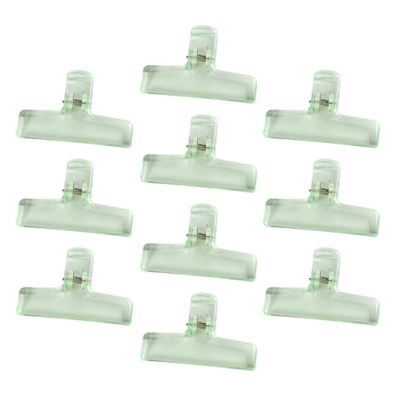 10Pcs Clear Acrylic Binder Clip for Picture Document Drawing Board 75mm Long Paper Clip File Paper Clamp Bag Clip