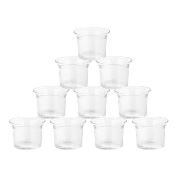 WHAMVOX 10Pcs Clear Votive Holders for Tea Lights and Home Decor