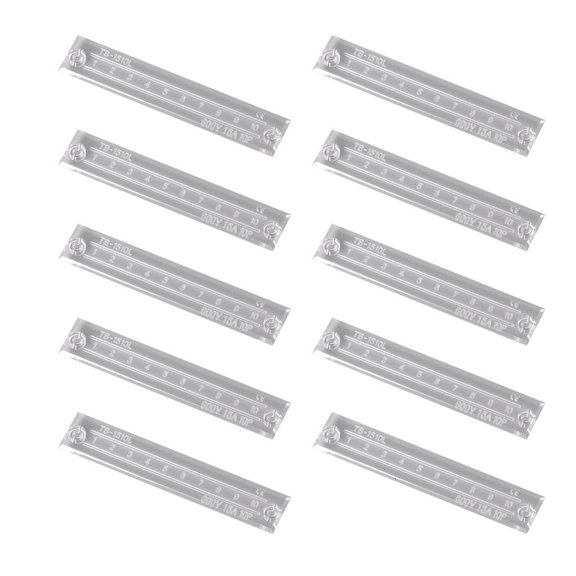 10Pcs Clear Dustproof Cover Housing Wire Barrier Block Terminal Strips Protector