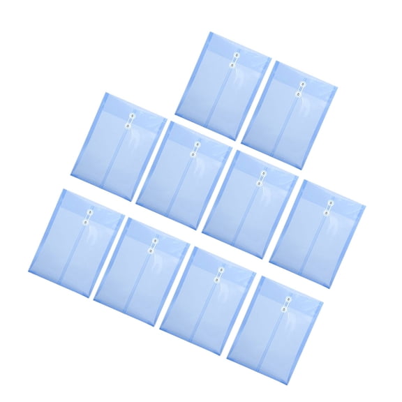 10Pcs Clear Envelopes Expandable File Pouches Top Load File Folder Clear Document Organizers Bag