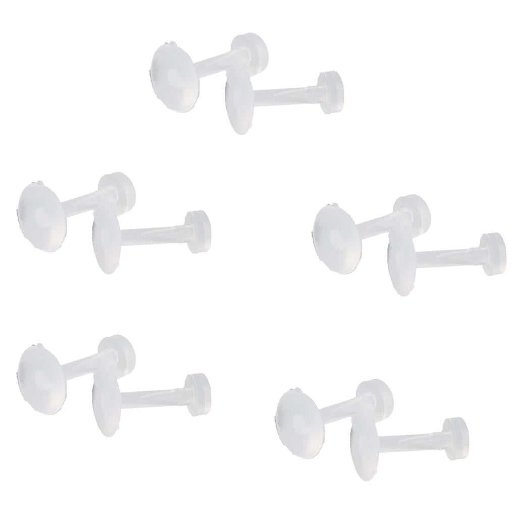 10Pcs Clear Flexible Retainer Navel Belly Eyebrow Barbell Nose Lip ...