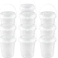 thumbnail image 1 of 10Pcs Clear Drink Tumblers with Handle, Leakproof Single-Hole Lid & Straw, 1000ml Reusable Iced Coffee Cups for Fruit Juice, Smoothies, Home Parties & Cafe Use, 1 of 4
