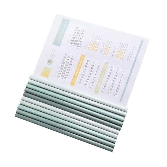 10Pcs Clear Report Folders for Resume File Documents, 60 Sheet Capacity Plastic Binder Paper Protector with Sliding Rod