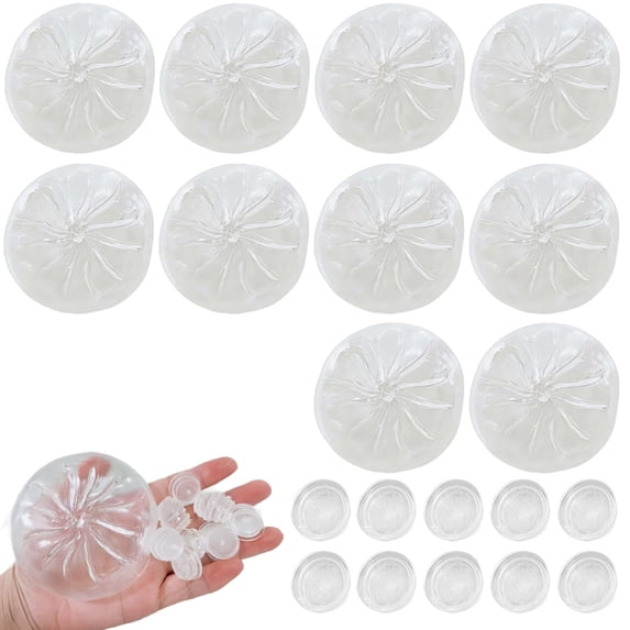 10Pcs Clear Skin DIY Dumpling Squishy Stress Ball Bulk Making Kit for Classroom Rewards and Creative Holiday Party Favors