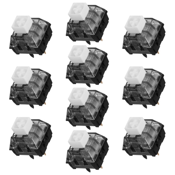 10Pcs Clicky Switches for Mechanical Gaming Keyboards Featuring Extended Durability and Speed Typing