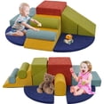 thumbnail image 1 of 10Pcs Climbing Toys and Foam Climbing Blocks, Climb and Crawl Activity Play Set Inside, Kids Soft Play Equipment with Slide, Colorful Soft Play Equipment for Motor-Visual Coordination, 1 of 7