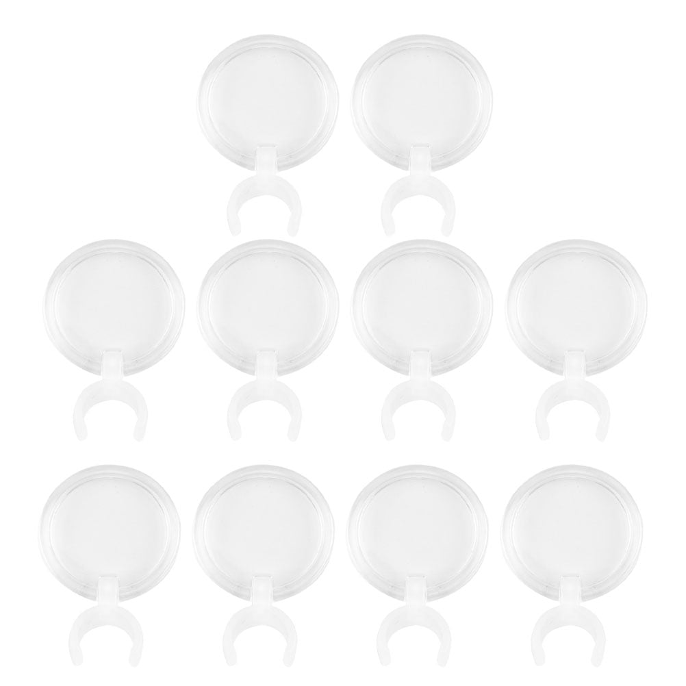 10Pcs Clip Design Magnifying Glass Plastic Simple Magnifying Glass for