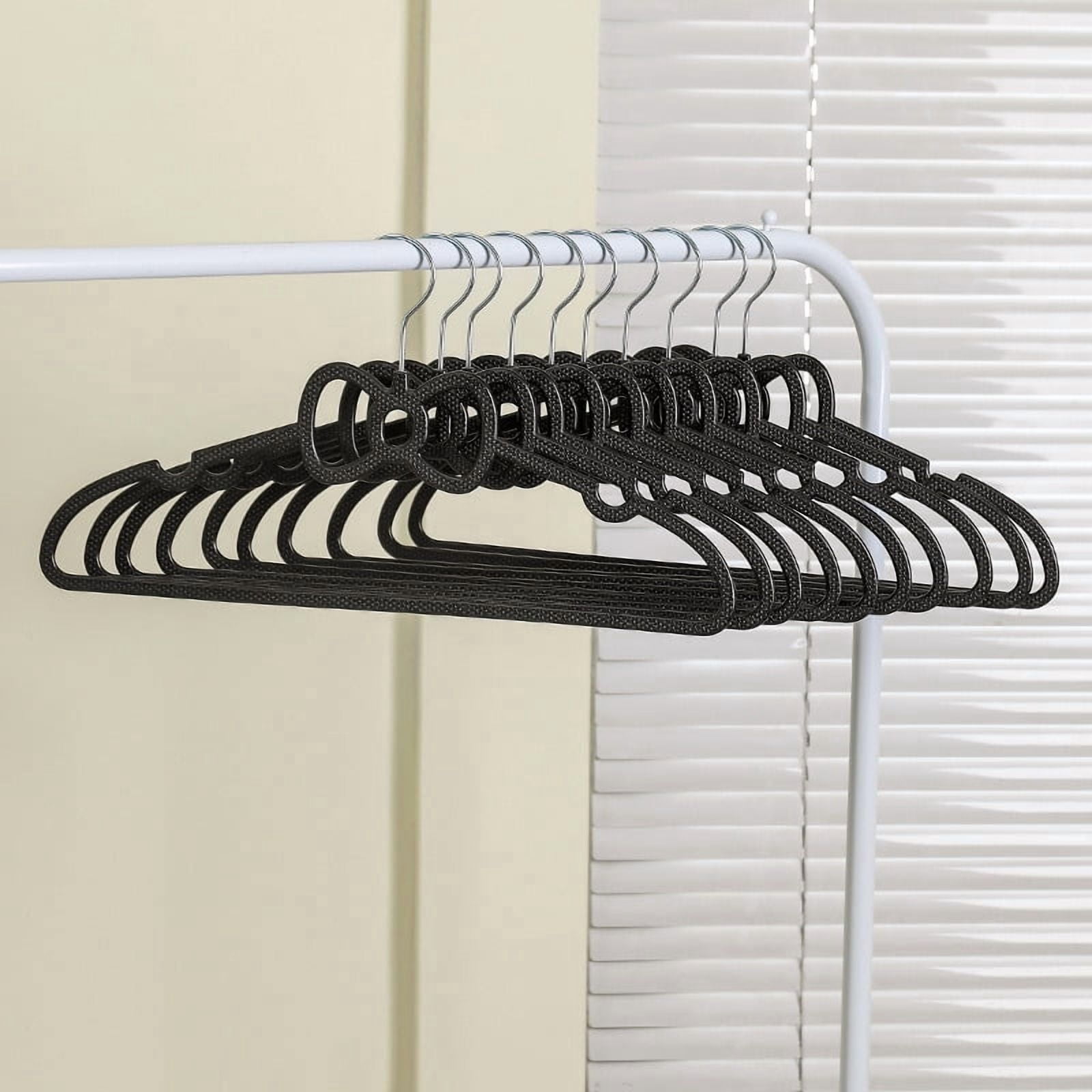 10Pcs Clothes Hanger Durable Abs Girly Heart Pink Love Bow-Knot Pattern Hanger Non-Slip Clothes Hanging Supplies