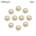 thumbnail image 1 of 10Pcs Clothing Accessories DIY Sewing Button Pearl Clothing Buttons Sewing Accessories Shirt Buttons Shiny Rhinestone GOLD 15MM 10PCS, 1 of 8