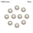 thumbnail image 1 of 10Pcs Clothing Accessories DIY Sewing Button Pearl Clothing Buttons Sewing Accessories Shirt Buttons Shiny Rhinestone SILVER 15MM 10PCS, 1 of 8
