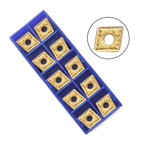 10Pcs Cnmg 432-Ma Cnmg120408-Ma Gold Carbide Turning Inserts Carbide Inserts