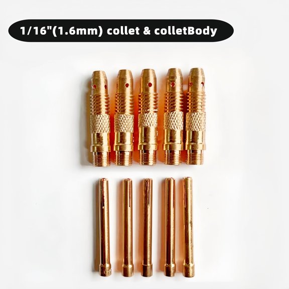 10Pcs Collet Body & Collet Consumables Kit for TIG Welding Torch 17, 18 261/16" 1.6mm $$Tools & Hardware Other