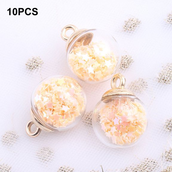 10Pcs Color Transparent Star Sequin For Crystal Glass Ball Christmas Ball For Home Decoration Ornaments Christmas Party