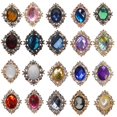 thumbnail image 1 of 10Pcs Colored Diamante Pearl Rhinestone Crystal Flat back Embellishments Buttons for Sewing Upholstery craft Decoration Embellishments, 30x25mm Mixed color, 1 of 8