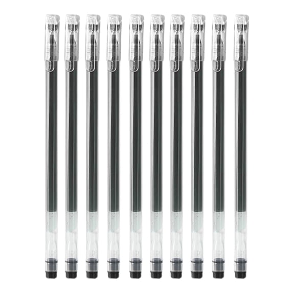 10Pcs Colored Gel Ink Pens, 0.5mm Extra Fine Point Smooth Writing Quick Drying Liquid Ink Rollerball Pens for Office Stationery Classroom Teachers