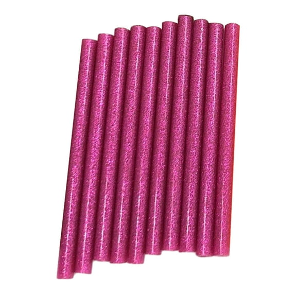 10Pcs Colored Hot Melt Glue Sticks, Melt Glue Sealing Sticks, 7mm Color Hot Glue Sticks for DIY Art Craft, General Repairs Rose Red