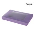 thumbnail image 1 of 10Pcs Colorful Hot Present Case Kids Gift Kraft Paper Candy Wrapping Bag Cake Package Paper Gift Box Clear PVC Window PURPLE, 1 of 8