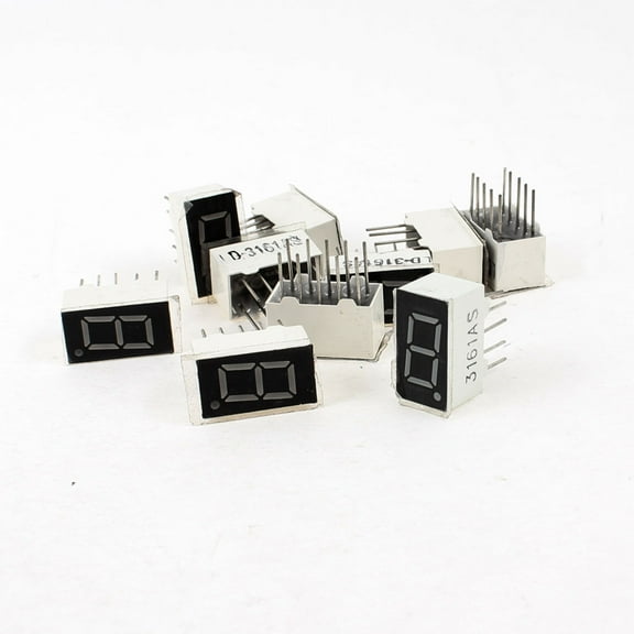 10Pcs Common Cathode 1Bit 7Seg DIP Digital Tube 0.36inch Display Red 10-Pin