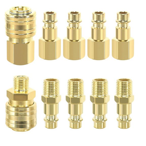10Pcs Compressed Air Coupling 1/4in Quick Coupling Compressed Air Couplings Compressed Air Hose Coupling Compressed