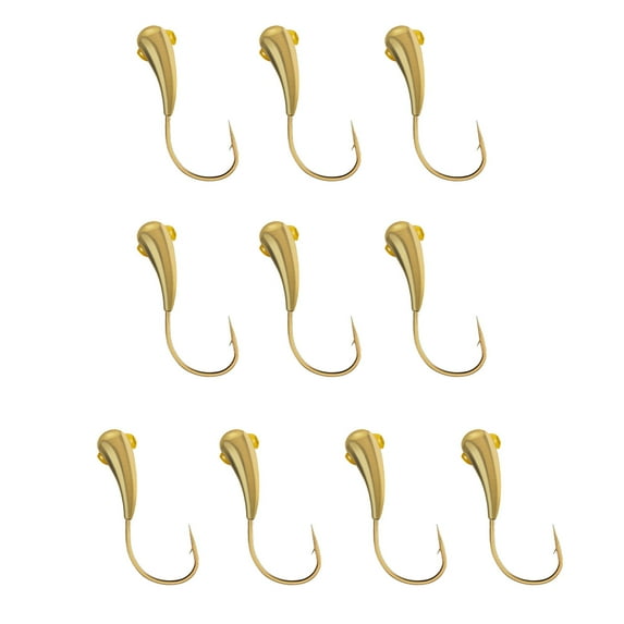 10Pcs Copper Head Pilgrim Hooks 45 Degree Angled Wolf Tooth Design Great Hardness High Pressure Flattened Fishing Hooks-L