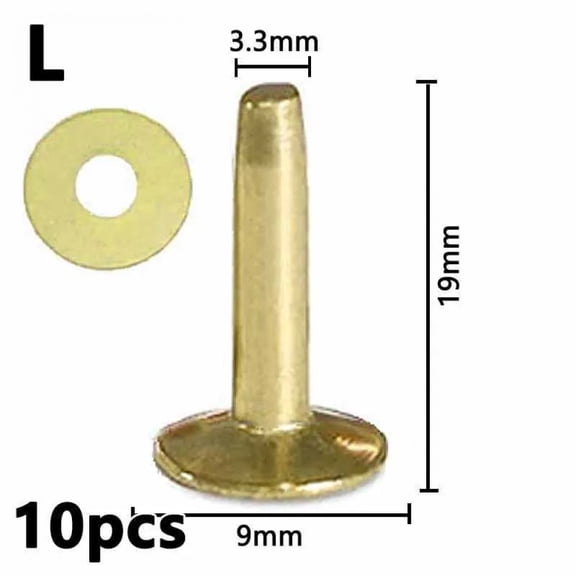 10Pcs Copper Rivets Solid Brass Riveting Nail Studs For Clothes Belts Luggage Leather Craft Rivet Studs Permanent Tack Fasteners