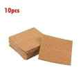 thumbnail image 1 of 10Pcs Cork Coasters Square Cork Mat Self-adhesive DIY Backing Sheet for Home Bar, 1 of 6