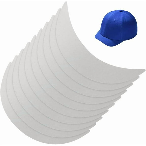 10Pcs Cornsilk Plastic Brim Hat Crochet or Knit Brim Stiffener Cap Visor Insert 7.36x1.57inch for Craft Sewing Caps Supplies Making 1mm Thick DIY