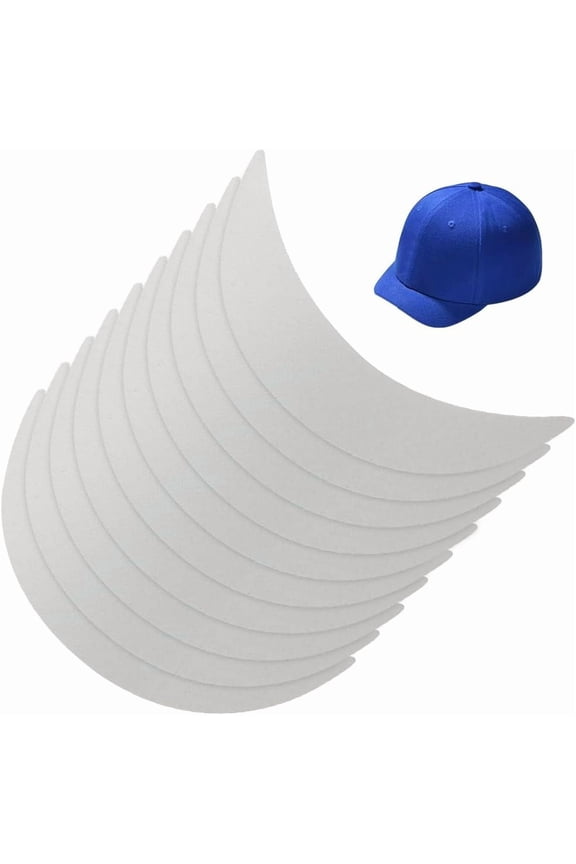 10Pcs Cornsilk Plastic Brim Hat Crochet or Knit Brim Stiffener Cap Visor Insert 7.36x1.57inch for Craft Sewing Caps Supplies Making 1mm Thick DIY