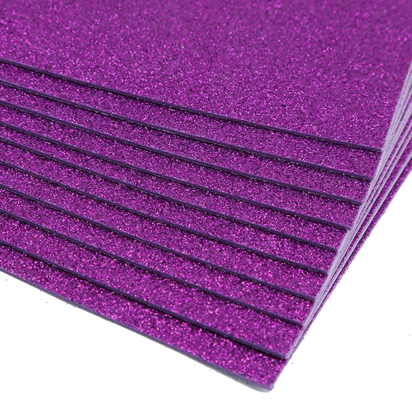 10Pcs Craft Paper Glitter Bright Color Thick Manual Paper-Cut Scrapbook ...