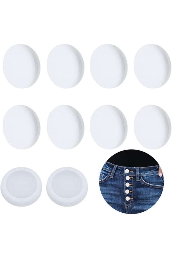 10Pcs Cream Button Covers for Jeans Suitable for 18mm Button TPU Cover Shirt Buttons Cover Aviod Shirt Holes for Jeans Buttons Sewing Kit Replacement for Shirts Jean Cufflinks Mixed Color