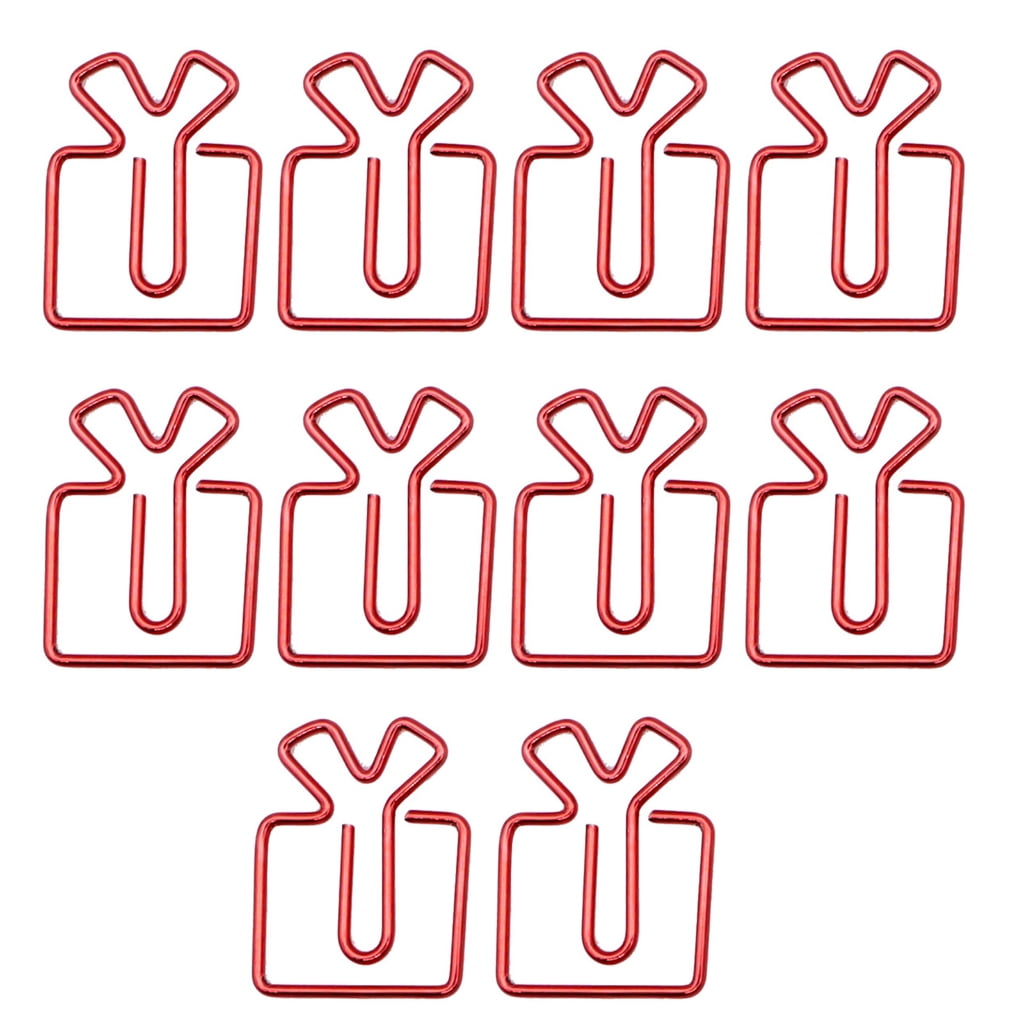 10Pcs Creative Paper Clip Colorful Paper Clips Small Metal Paper Clips ...