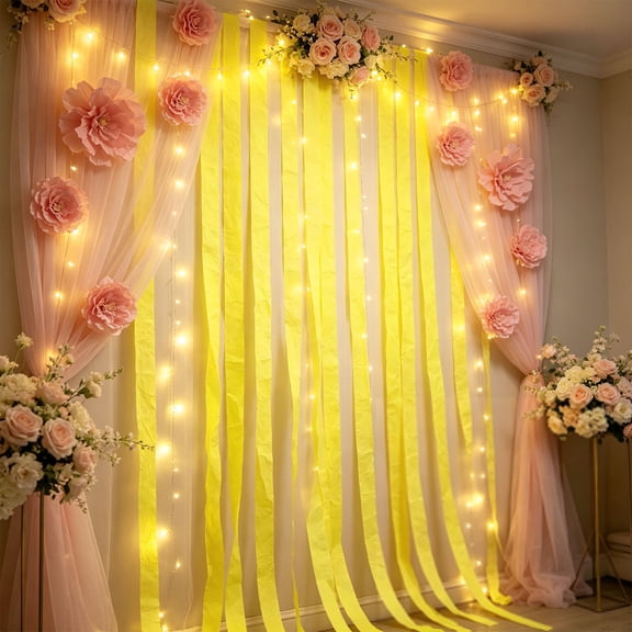 10Pcs Crepe Paper Rolls, Usloyux Colorful Crepe Paper Rolls DIY Streamer Garland Decorations, Crinkled Paper Party Streamers for Christmas Holiday Graduation Birthday, Wedding Bridal Shower Festival