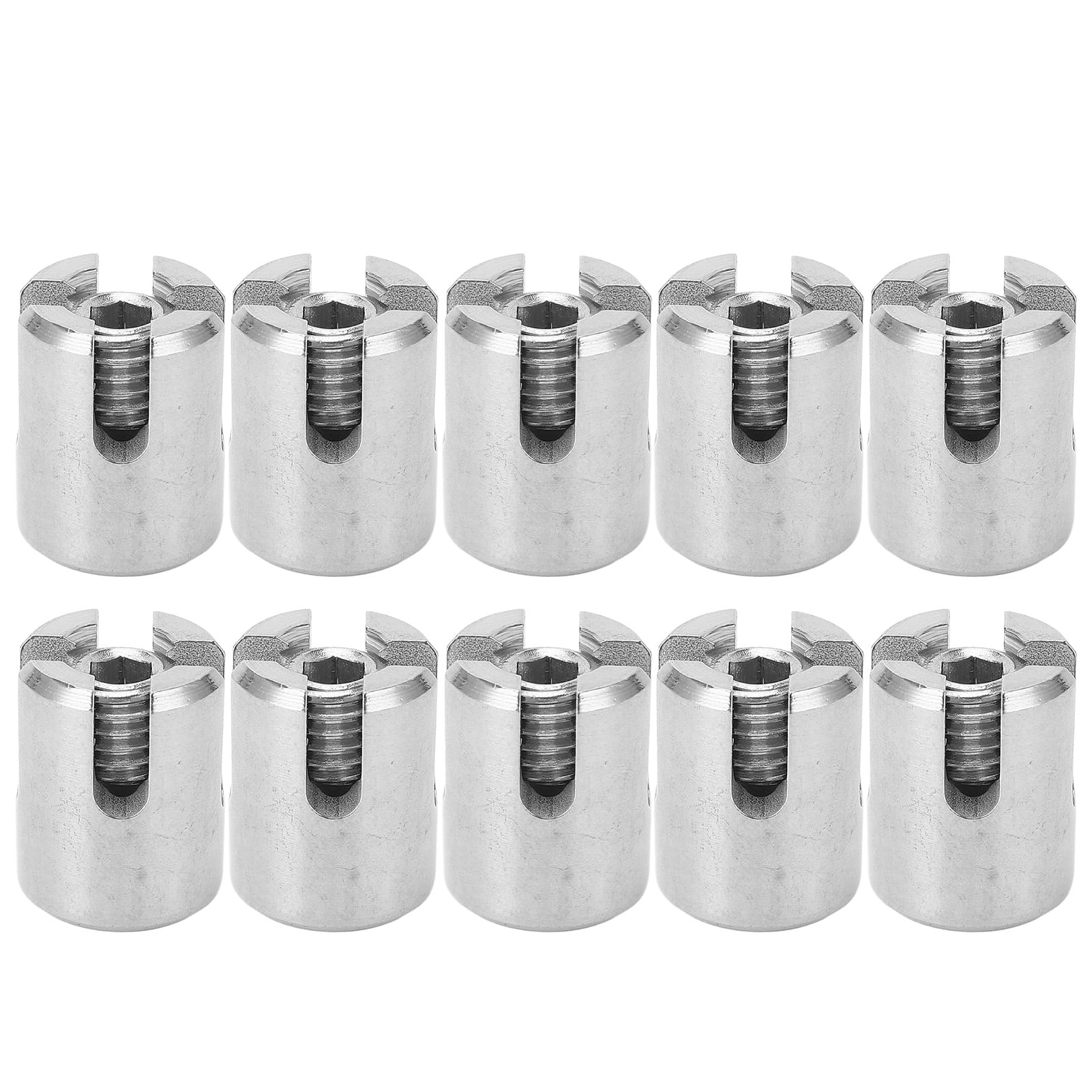10Pcs Cross Cable Clamp Stainless Steel Wire Railing Clamp Fastener for