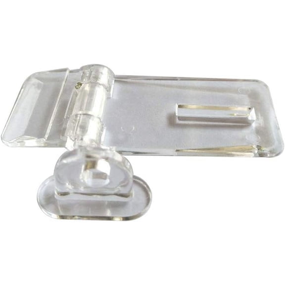 10Pcs Crystal Clear Acrylic Hinge Lock Hasp Door/Box/Buckle Transparent Hinge Hasps