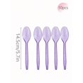 thumbnail image 1 of 10Pcs Crystal Clear Disposable Plastic Tableware Set with Fork Knife Spoon for Cake Dessert Suitable for Parties And Events, 1 of 10