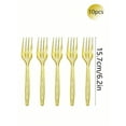 thumbnail image 1 of 10Pcs Crystal Clear Disposable Plastic Tableware Set with Fork Knife Spoon for Cake Dessert Suitable for Parties And Events, 1 of 10