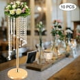 thumbnail image 1 of 10Pcs Crystal Flower Stand Gold Vase 70cm Wedding Centerpieces for Table Decor Gold, 1 of 12